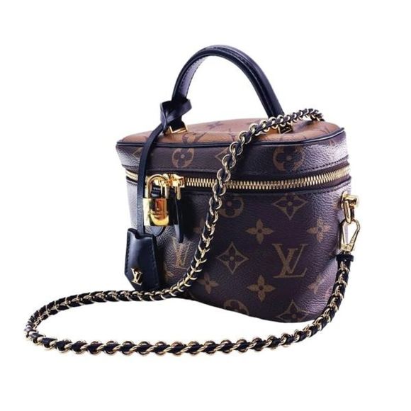 Louis Vuitton Vanity Reverse Monogram Canvas Calf Leather PM Shoulder Bag - Picture 1 of 6